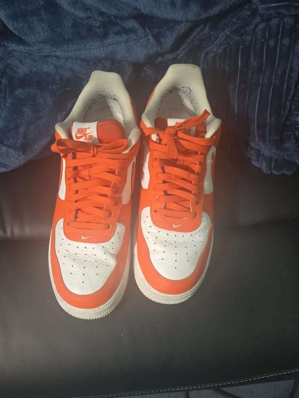 Nike Mens Orange and White Low-Top Sneakers